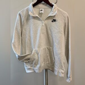 Nike Gray Half-Zip Pullover Sweatshirt Size M